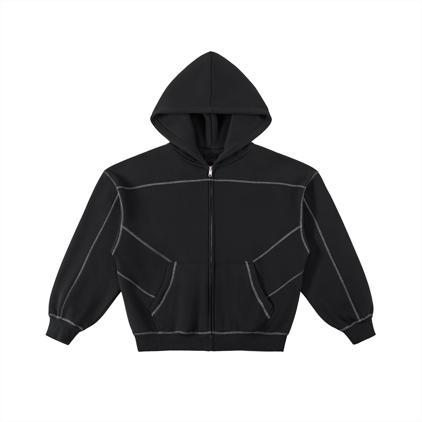 LONDON Boxy Fleece Zip Hoodie
